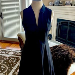 Theory black cotton poplin dress
